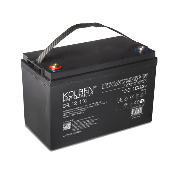 Аккумулятор KOLBEN PER4MANCE GPL 12-100  12В 100Ач 330x171x215 мм