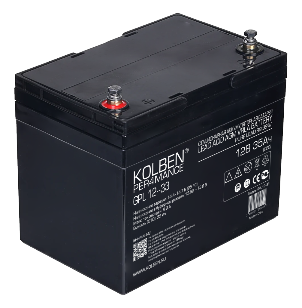 аккумулятор для ибп, аккумулятор GPL, аккумулятор GP 12-33, GPL 12-33
