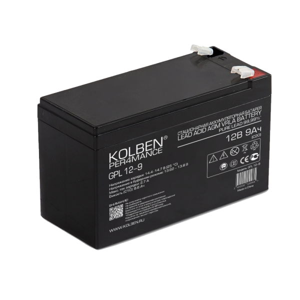 Аккумулятор KOLBEN PER4MANCE GPL 12-9  12В 9Ач 151x65x100 мм